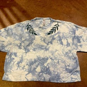 Birchbark Artworks OS Cropped HandDyed T-Shirt EUC